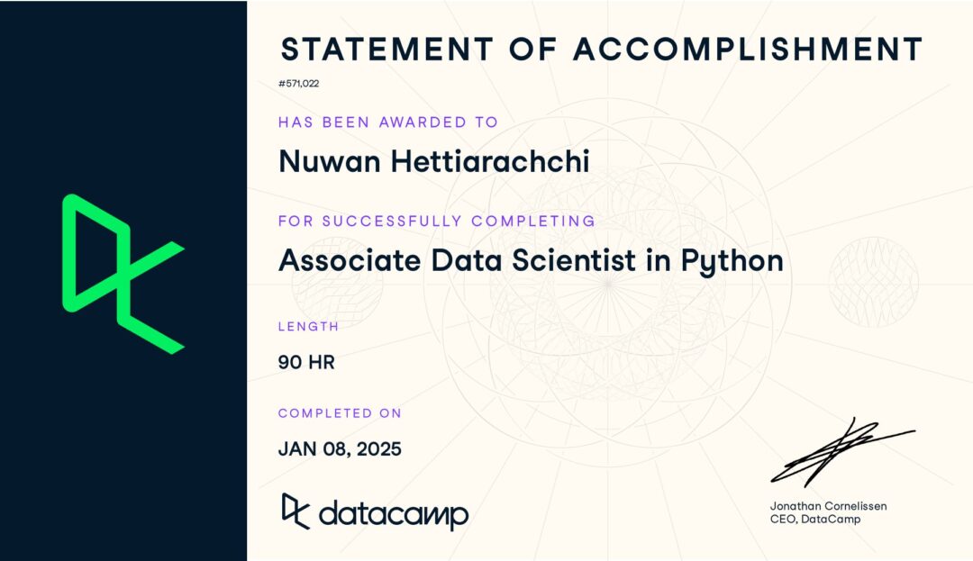 Associate Data Scientist in Python